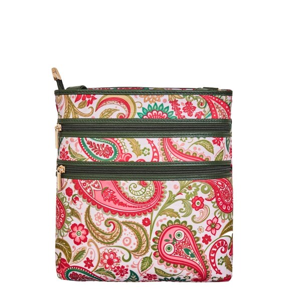 Paisley Printed Fabric Crossbody Sling Bag –Women Over the Shoulder Purse - Picture 9 of 9